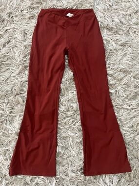 HALARA Burgundy Boot-Cut Active Pants